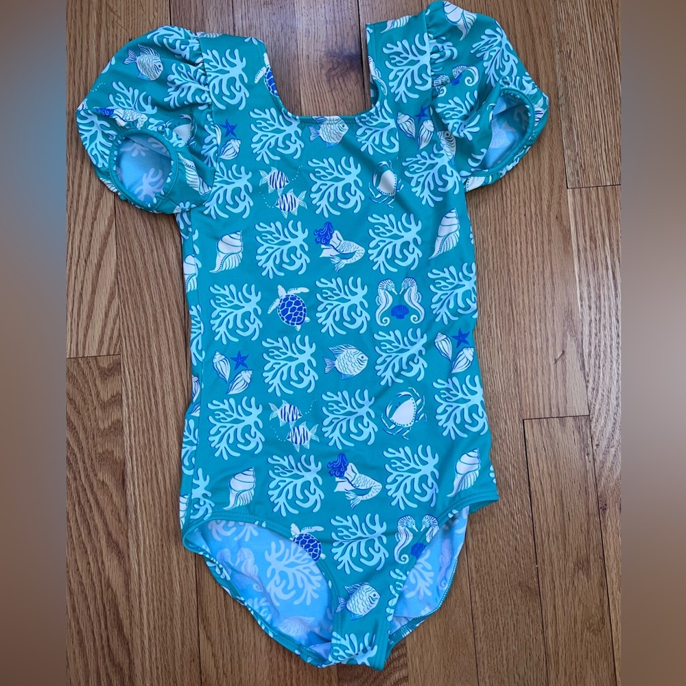 Mini Boden Turtle and Seashell Print One-Piece Swimsuit